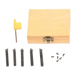 5* 1/4″ Straight Lathe Indexable Carbide Insert Turning Tooling Bit Holder Set