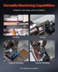 Metal Lathe Machine 8.7 x 18 in Precision Bench Power Metal Lathe Automatic Feed