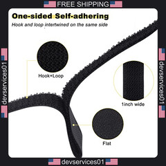 50 Pack Reusable Nylon Cable Straps with Metal Buckles for Organization