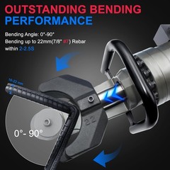 1400W Electric Rebar Bender 7/8″ Hydraulic Rebar Bending Machine,2-2.5s Fast