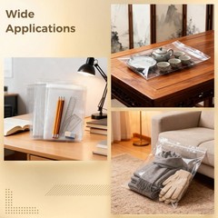 100 Pcs 21.3 x 15.7 in Crystal Clear Bags, OPP Self Adhesive Bags, 5 Mil Rese…