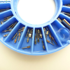 120pc Dental Screw Post Completed Silver/Gold Plated Endo Conical Pin Fiber Post