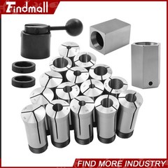 Findmall 5C Collet Set 15 Pc 1/8 to 1 Inch Fractional 5 Pc Collet Block Kit