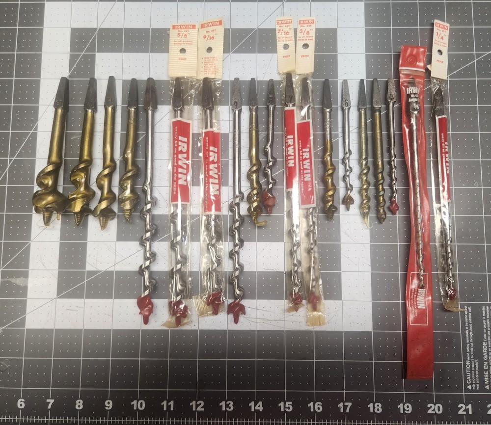 New Vintage (NOS) Irwin & Greenlee brace arbor drill bits w/flat rate shipping