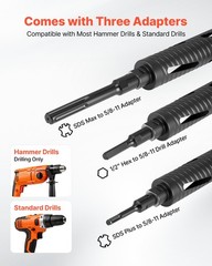 VEVOR Core Drill Bit Diamond Dry Coring Bit 2 inch Diameter 9-1/2 inch Depth