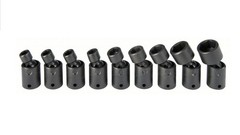 Proto 1/4 DR 9PC Imp Skt Set, Swivel, Blk Oxide