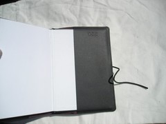 OBERON DESIGN JOURNAL COVER W/ BLANK BOOK, PURPLE IRISES NICE! 9X6″
