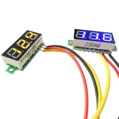 10PCS 0.28″ Mini DC 0-100V Voltage Tester Gauge Meter Digital LED Voltmeter