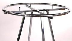 Chrome 36″ Round Clothing Rack Height 48 – 72″ H Leveler Glides Garment