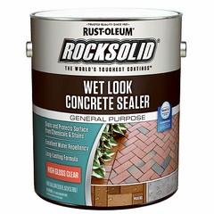 Rust-Oleum 317927 RockSolid Wet Look Concrete Sealer, High Gloss, Gallon –