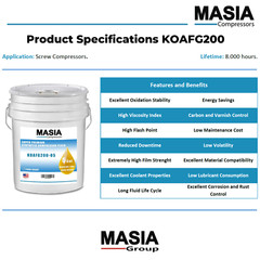 FG460-05 Kaeser Sigma Food Grade Lubricant 8000 Hour 5 Gal-Pail (S460F-05)