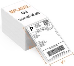 100-10000 4×6 Fanfold Direct Thermal Shipping Labels for Zebra & Rollo Printers