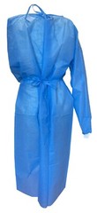 Isolation Gown SMS Knit Cuff Disposable Medical/Dental,30gsm, Blue (100 pcs)