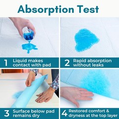 40 XL 36 x 36 Heavy Duty Ultra Absorbent Bed Pads w/ Adhesive by Nurture | Di…