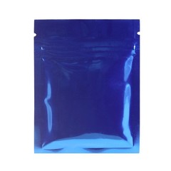 100/1000/2000 Glossy Blue Mylar Foil Food Storage Resealable Zipper Flat Pouch
