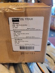 Dayton 1Tdu8 Rectangular Oem Blower, 2750 Rpm, 1 Phase, Direct Drive, Steel