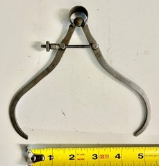 Outside Spring Caliper Antique. Pat Feb 14 1888 SR Machinist Tool