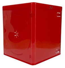 25 PREMIUM STANDARD Solid Red Blu-Ray Single Cases 12MM & 100 OPP Bags