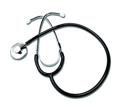 Labtron Lightweight Single Head Stethoscope Blood Pressure Medical Black Lot