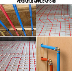PEX Pipe 1/2 200ft Red Blue PEX-B Tubing EVOH,Flexible Non-Barrier,HotCold Water