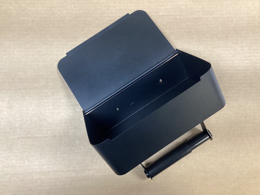 Toilet Paper Rod Removable Multi-use Convenient Bathroom Tissue Box Shelf Black