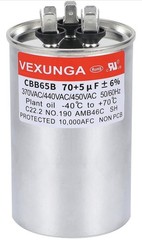 70 + 5 µF 70/5 MFD 6% CBB65B Dual Run Start AC Capacitor 370/440/450 VAC