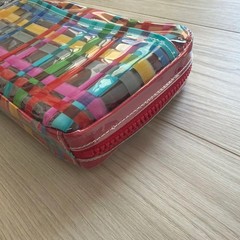 Hobonichi Drawer Pouch Ane Transparent Check Used Official Japan Used