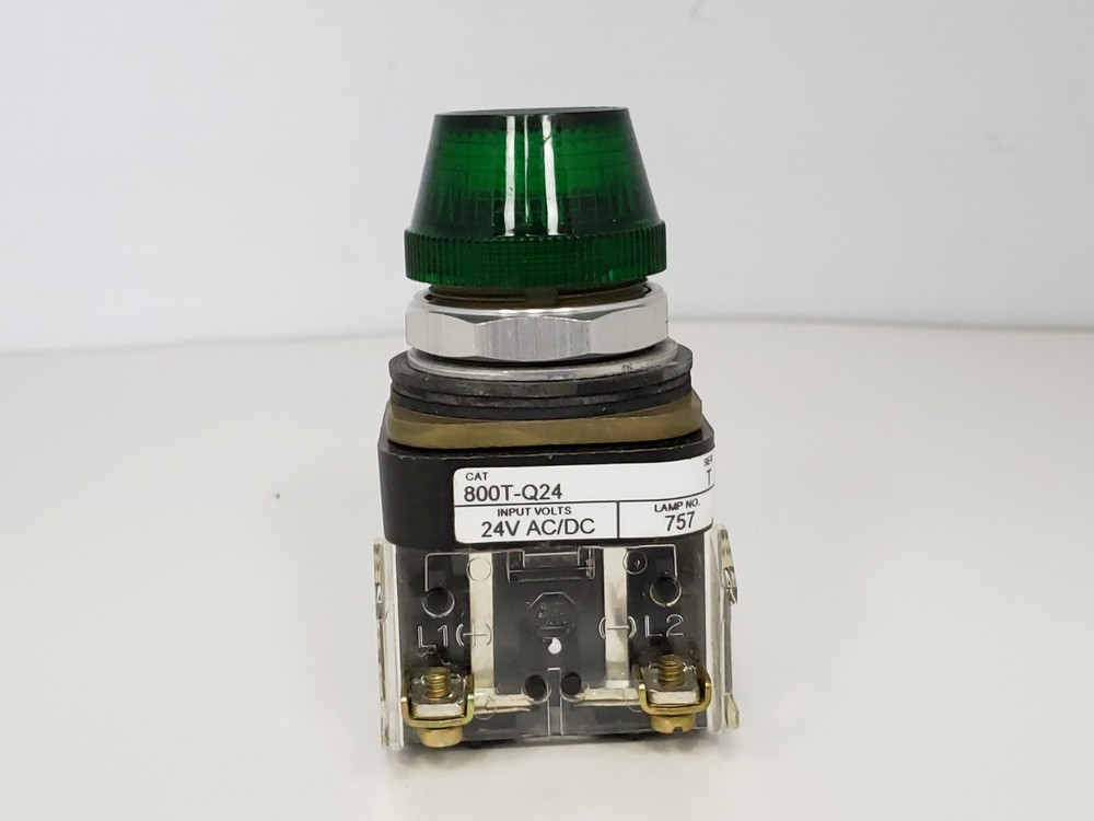 ALLEN BRADLEY 800T-Q24G PILOT LIGHT GREEN 24VAC/DC SERIES T
