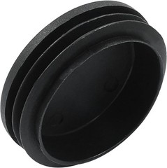 4 Pack 2-1/2 Inch (63Mm) round Plastic Hole Plugs, Black Pipe Tubing End Cap for