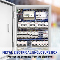 CXCESNS Outdoor Electrical Box 12 x 10 x 6”D NEMA 4X Enclosure Steel Box, Wa…
