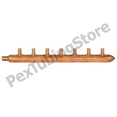 7 Port 1/2″ PEX Plumbing Manifold (Copper) by Sioux Chief 672X0790 CLOSED