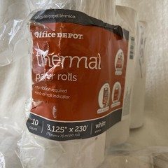 Office Depot Thermal Paper Rolls No Ribbon Required 10 Count 3.125” x 230’ READ