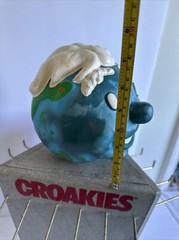 Croakies Rotating Vintage Hanging Store Display Happy Earth Head In Clouds World