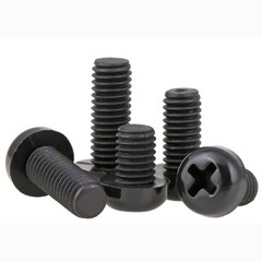 M2 x 0.4 2mm Black Nylon Pan Round Head Phillips Screws Plastic Machine Screws