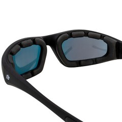 Birdz Oriole SS Padded Motorcycle Riding Glasses A/F Black w/ Red Mirror Lens