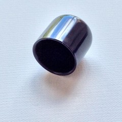 Round Dust Cap Cover (3/4″) Black Vinyl For Tube Pipe Wood Plastic Soft Flexible
