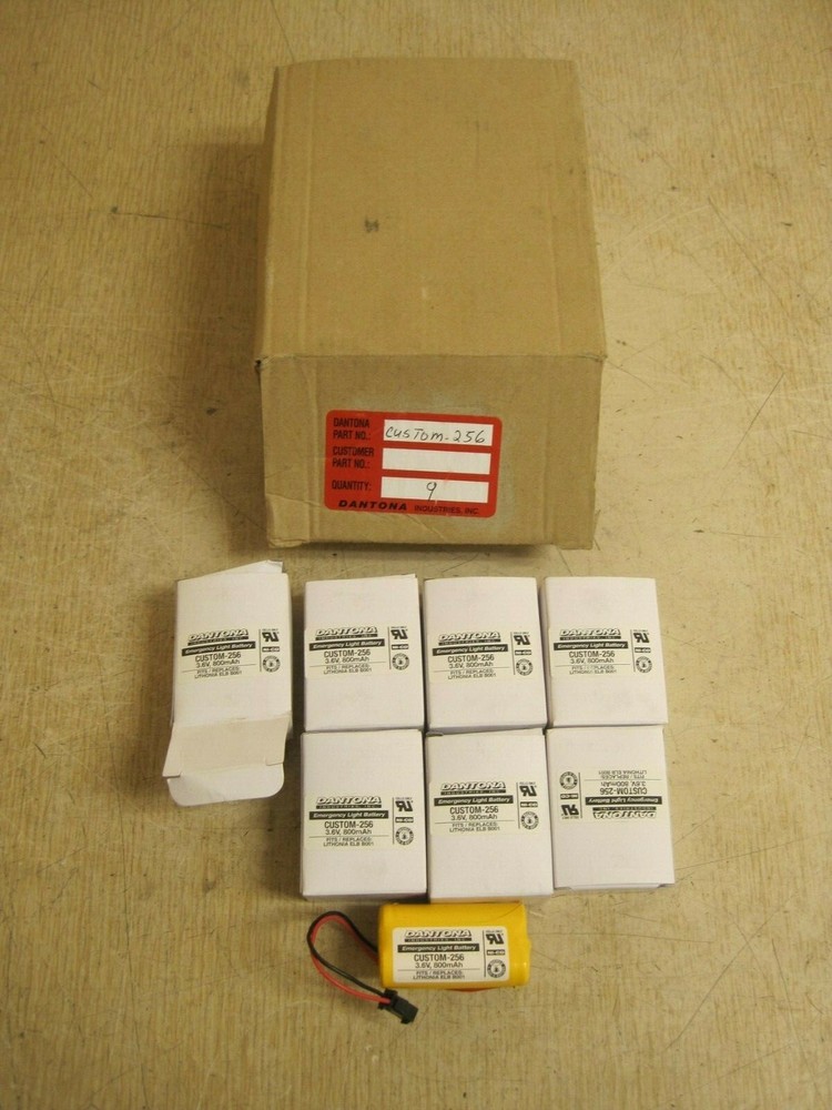 Lot Of 7 Dantona 3.6 Volt Replacement Emergency Lighting Battery 800mAh
