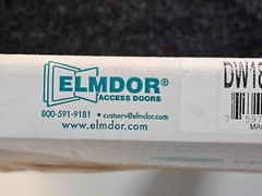 ELMDOR DW18X18PC-CL Dry Wall Access Door, 18×18, Prime Coat W/ Cylinder Lock