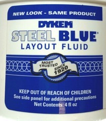 DYKEM STEEL BLUE LAYOUT/STAINING FLUID 4oz BRUSH-IN-CAP 80300
