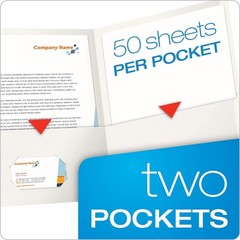 Oxford Twin-Pocket Folders 25 Count Letter Size White Textured Paper 100 Sheets