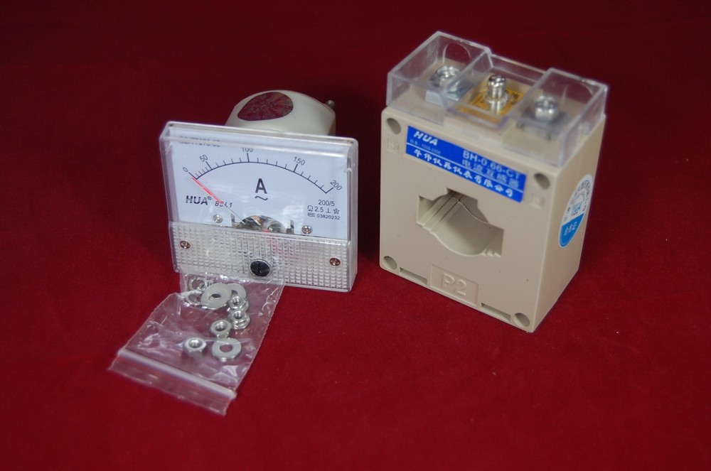 AC 200A Analog Ammeter Panel AMP Current Meter 85L1 AC 0-200A with transformer