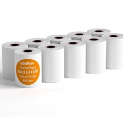 LabelMore 2-1/4″ x 85′ Thermal Paper Tape (40 Rolls)