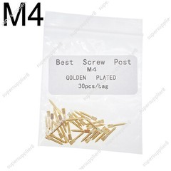 30 Pcs Dental Screw Post 24K Gold Plated Conical Refills S/M/L/XL For Root Canal