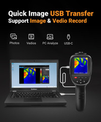 Thermal Camera 256X192 IR Pixels Upgraded Thermal Imaging Camera Dual-Light Fusi