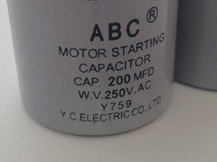 2Pk- 200MFD 200UF 42*70mm ABC CD60 Motor Start Capacitor 125VAC HVAC 125V