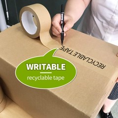 TAPEBEAR Eco-Friendly Kraft Paper Tape, Biodegradable 2inch x 60yards, 6rolls