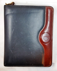 Franklin Covey Black PLANNER BINDER Calfskin Leather