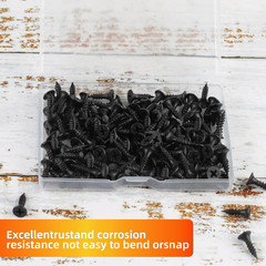 Wood Screws, 163 PCS #6 x 1/2″ Flat Head Phillips Black Wood Screws, Premium Sel