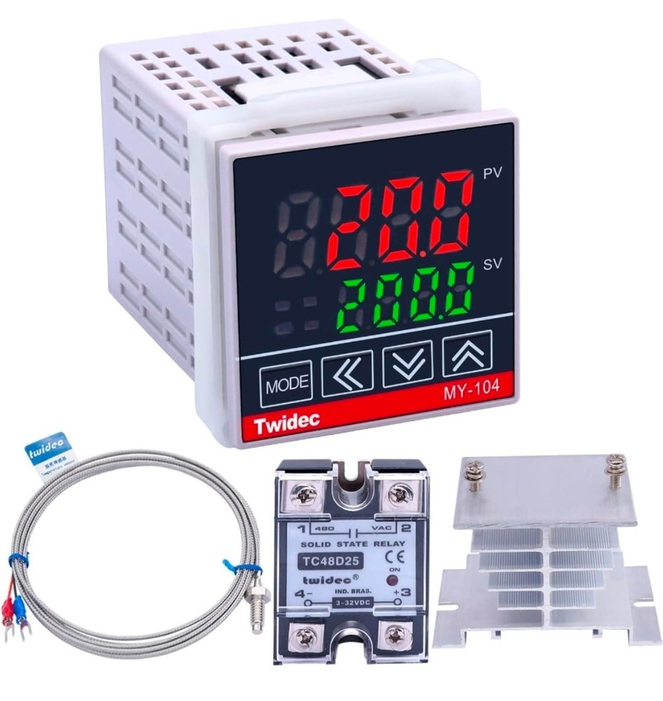 Twidec/MV100-B10 Digital Display PID Temperature Controllers 25DA, black,gray