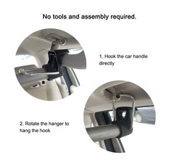 Beinhome Rubber Car Clothes Hanger Bar, Expandable Heavy Duty Car Clothes Rac…